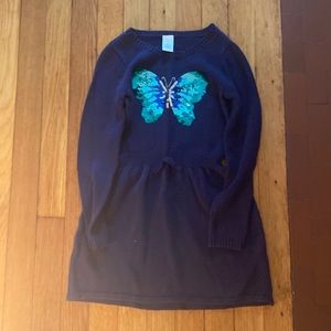 Gymboree long sleeve navy blue knit dress